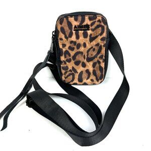 Aimee‎ Kestenberg Crossbody Bag Phone Holder Nylon Leopard Print Handbag Purse